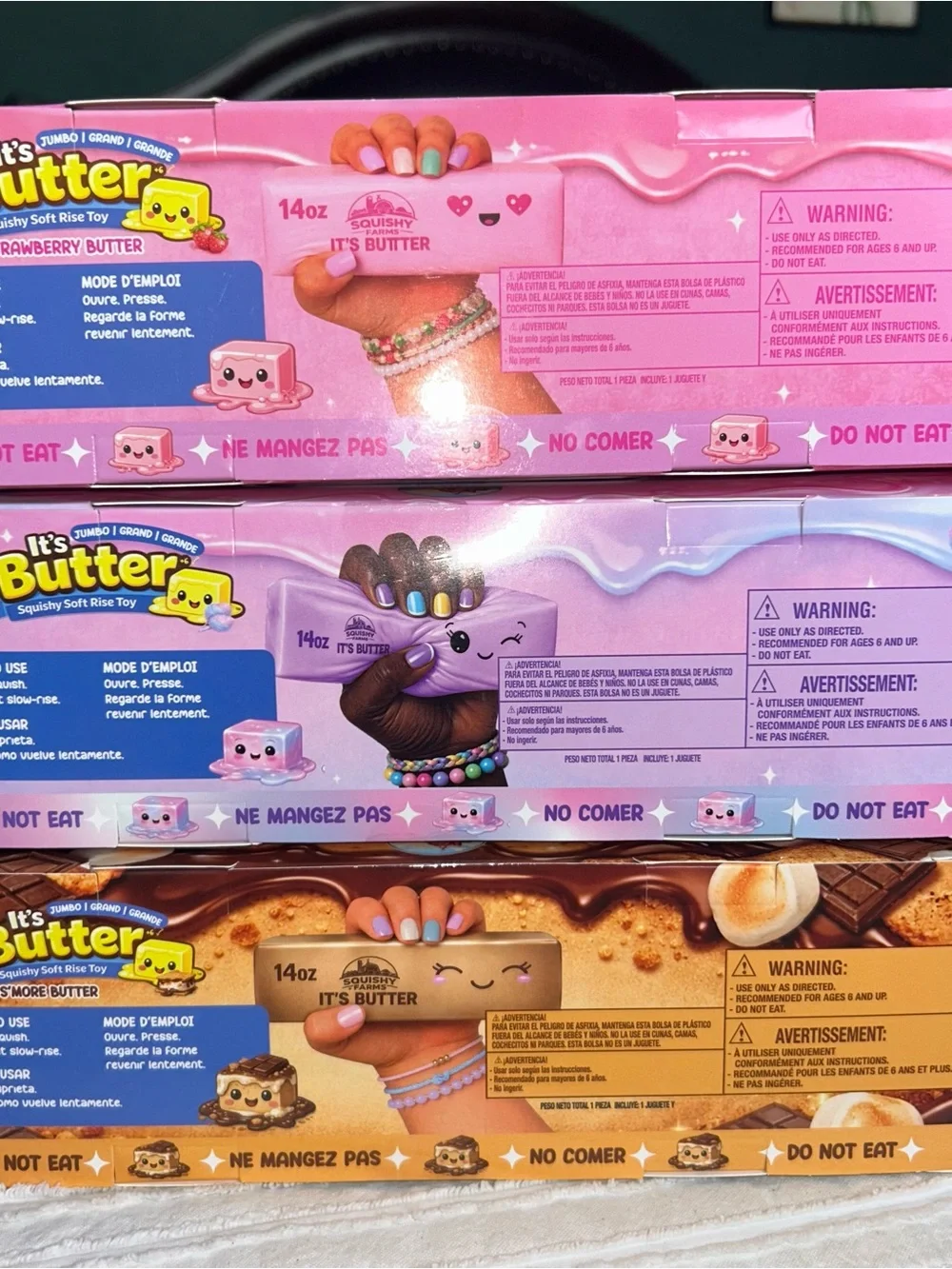 Squishy Farms “It’s Butter” Jumbo Squishy Set – 3 NEW in Box 🧈